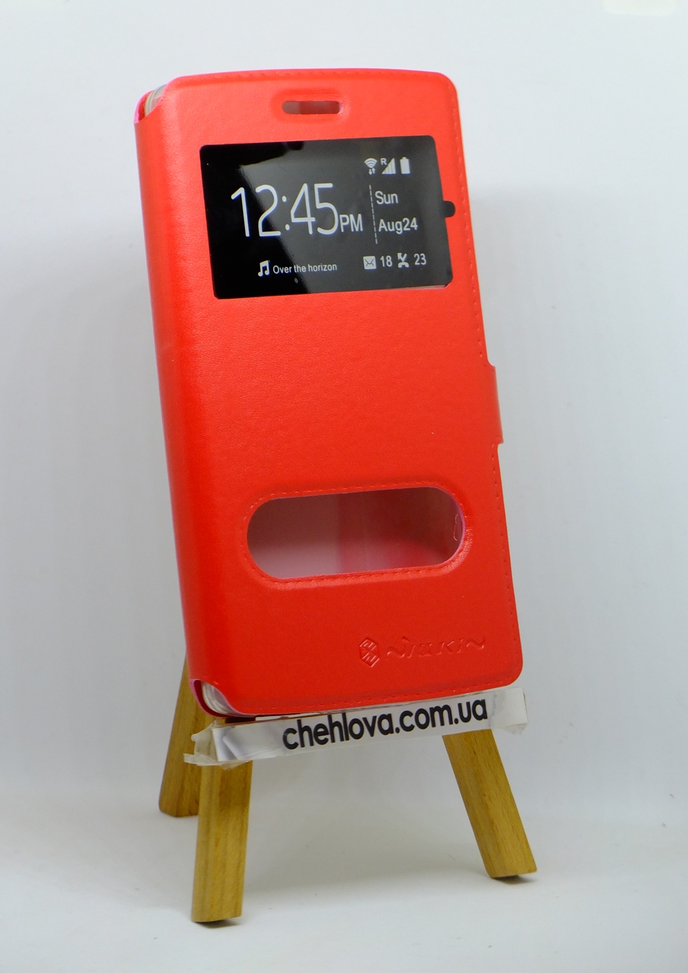 Книжка Nillkin с окном для Moto E  красная-0